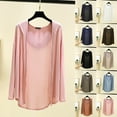 thumbnail image 1 of Long Sleeve Shirts for Women ,Fashion Women's Summer Casual Solid Color Loose Long Sleeves Cardigan, 1 of 5