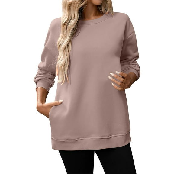 Long Sleeve Shirts for Women Hemlock Casual Long Sleeve Crewneck Sweatshirt Soft Comfy Loose Fit Pullover Top for Everyday Wear Black Sweatshirt