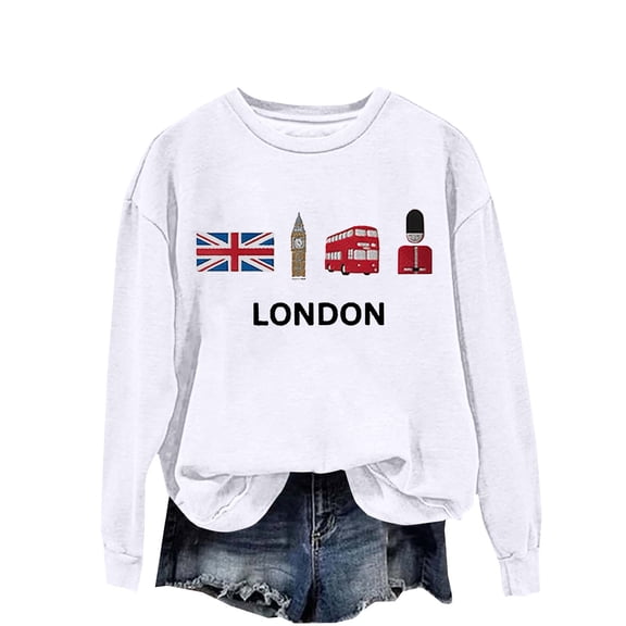 Long Sleeve Shirts for Women Hemlock Hooded Long Sleeved Casual Printed Sweatshirt