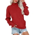 thumbnail image 1 of Long Sleeve Shirts for Women Hemlock Mockneck Sweatshirt Plain Loose Fit Crewneck Sweatshirts Casual Long Sleeve Fall Hoodies Sweaters Sweatshirt, 1 of 6