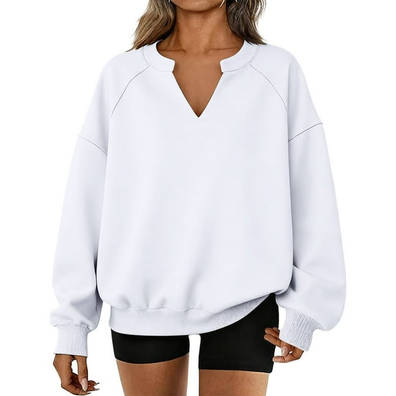 Long Sleeve Shirts for Women Hemlock Oversized Solid Color Sweatshirts Pullover Lapel Loose Casual Sweatshirts Sweatshirt