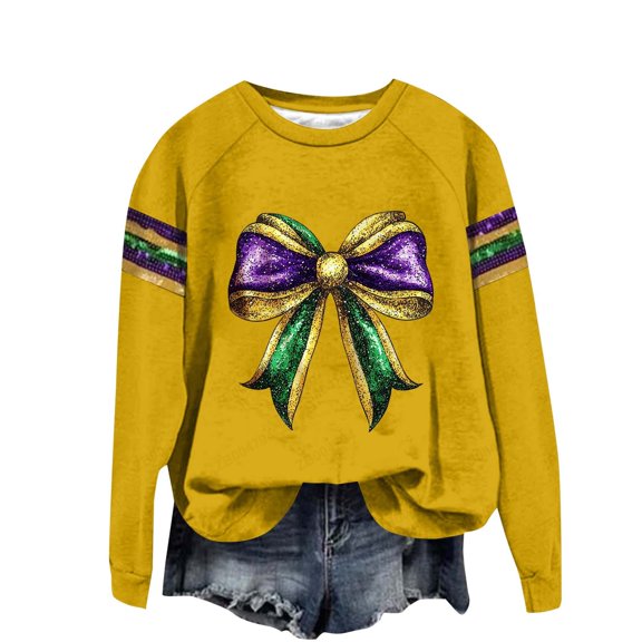 Long Sleeve Shirts for Women Hemlock Sequin Outfit for Women Glitter Long Sleeve Sweaters Trendy Casual Crew Neck Sweatshirts Sweatshirt