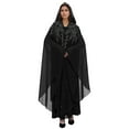 thumbnail image 1 of Long Sleeve Shirts for Women, Muslim Dress for Women Loose Batwing Sleeved Hooded Beaded Embroidery Long Abaya Dress Kaftan Abayas Islamic Robe, 1 of 5