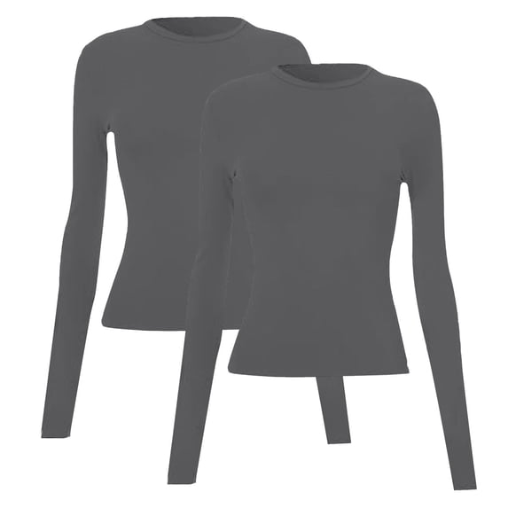 Long Sleeve Shirts for Women Outdoor Sports Basic Round Neck Slim Long Sleeve Knit Sweater Tops