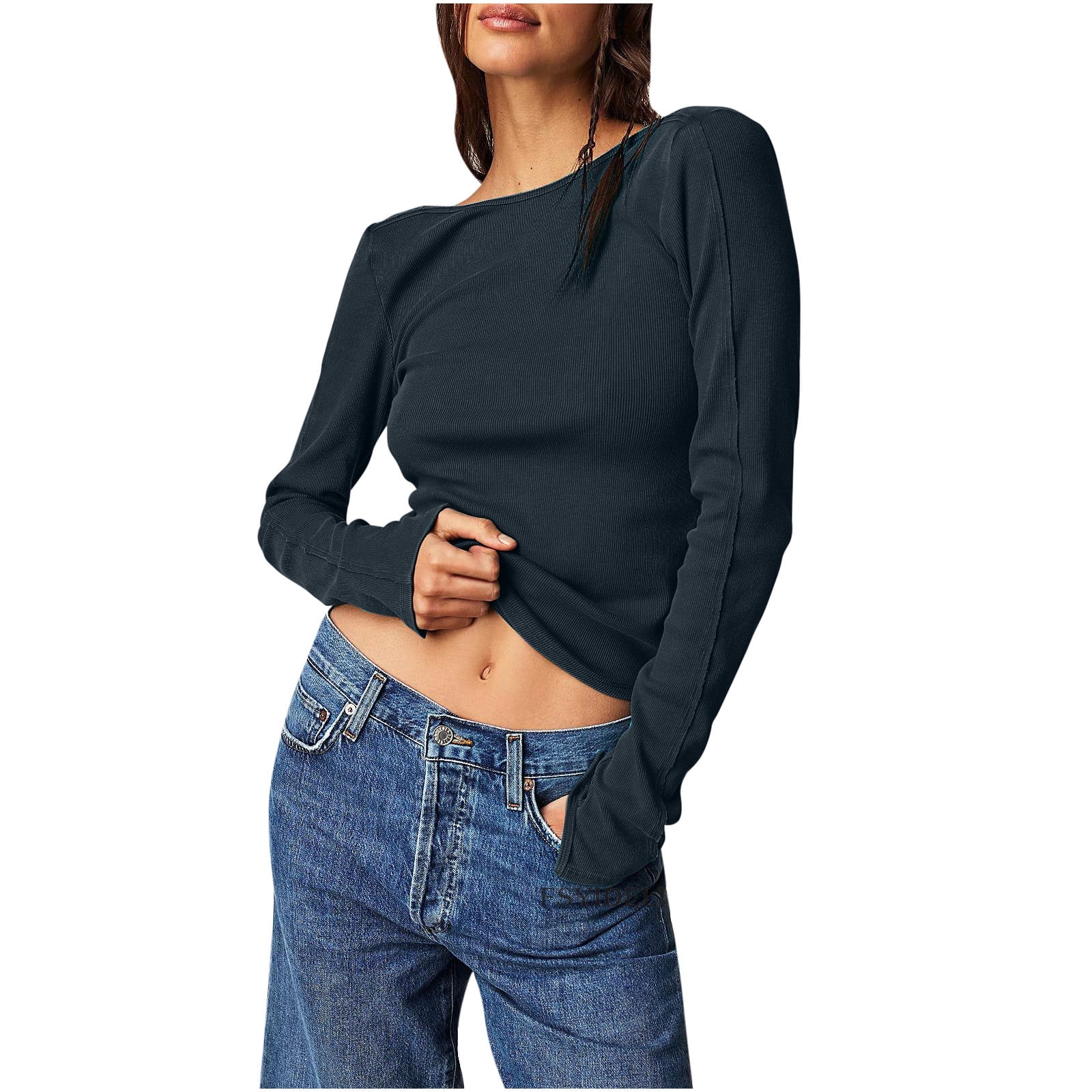 Maglia Donna LILLUSORY A Collo Alto | Manica Lunga Slim Fit In Cotone E Poliestere | Grigio Taglia XL - 4