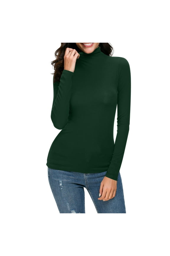 Long Sleeve Shirts for Women Soft Long Sleeve Comfortable Top - Built-In Bra Stretch Fabric Polyester Spandex Blend Shirts for Women Womens Blouses