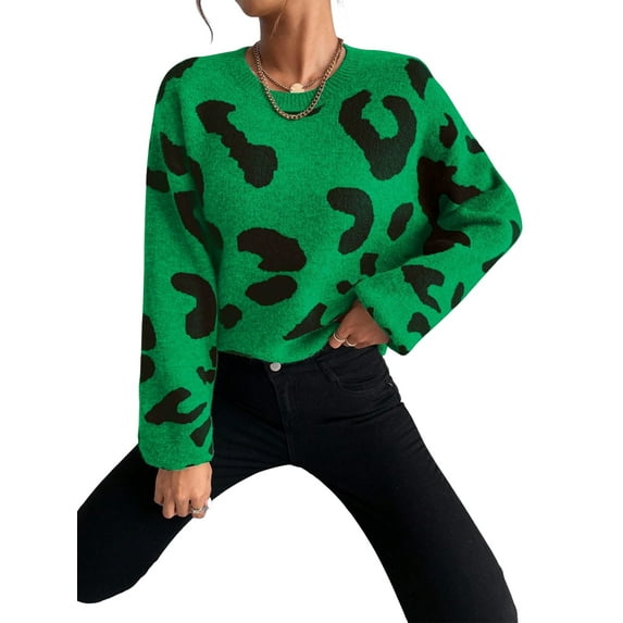 Long Sleeve Shirts for Women Sweaters Fall Outfits Color Block Winter Clothing Dressy Casual Soft Green XL
