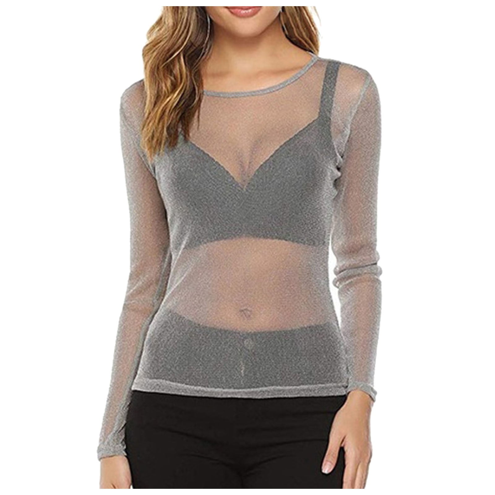 v neck mesh top