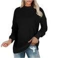thumbnail image 1 of Long Sleeve Shirts for Women Workout Casual Tunic Tops Lightweight Crew Neck Sweatshirts Dressy Blouses for Leggings, 1 of 7