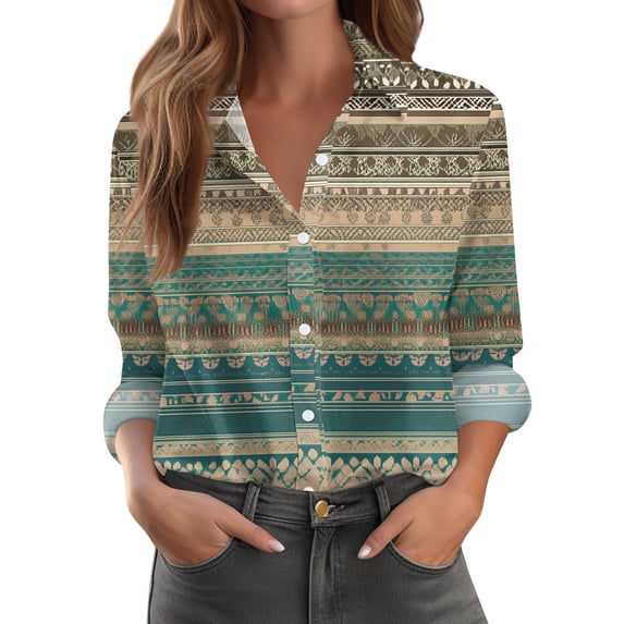 Long Sleeve Striped Shirts for Women