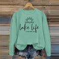 thumbnail image 1 of Long Sleeve Sweatshirt For Women Fashion Is The Life Letter Printed Crew Neck Hoodie Casual Comfortable Outfits Winter Clothes 2025, 1 of 3