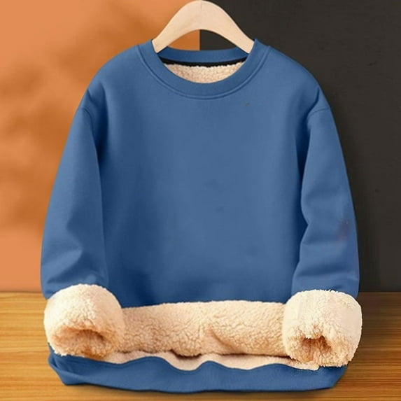 Long Sleeve Sweatshirt For Women Fashion Solid Color Loose And Fleece Casual Comfortable Thickened Hoodie 2025 Pullover Sweaters Winter Clothes