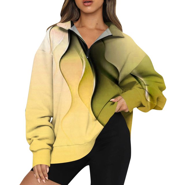 Long Sleeve Sweatshirt for Women Fleece Oversized Pullover Tops for
