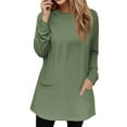 Long Sleeve Sweatshirt for Women Tunic Tops for Leggings with Pockets