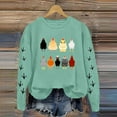 thumbnail image 1 of Long Sleeve Sweatshirt for Women Casual Full Sleeve Crewneck Chicken Graphic Printed Blouse Winter Pullover Jumper Tops, 1 of 4