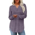 thumbnail image 1 of Long Sleeve Sweatshirts for Women V-Neck Comfort Fall Clothes Casual Fashion Shirts Outdoor Pullover Basic Winter Clothing 2025 Outfits, 1 of 7