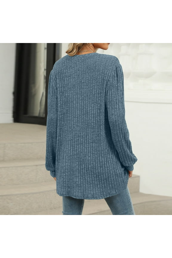 Long Sleeve T Shirt For Women Loose Casual Pullovers Tops With Pockets Womens Summer Top Long Sleeve Spandex Shirt Women Women Shirt Small Long Sleeved Women's Shirts Solid Color Tops Women Apparel T