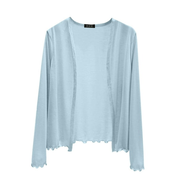 Long Sleeve T Shirt Women Thin Long Sleeve Summer Sun Protection Loose Cardigan Trendy Tops