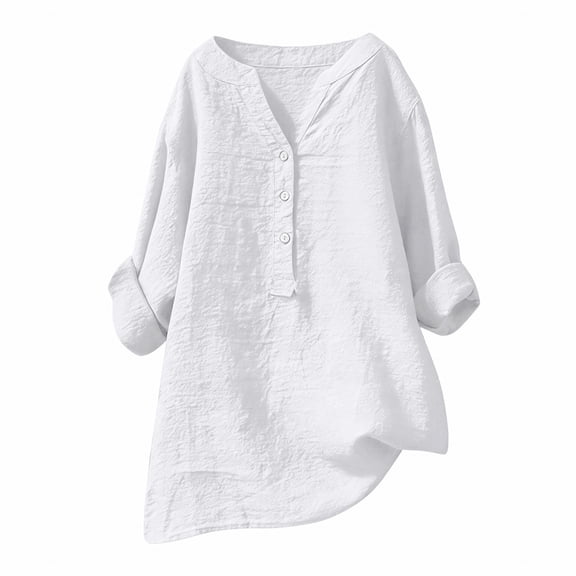 Long Sleeve T Shirt Women V Neck Button Down Short Sleeve Casual Basic Trendy Tops