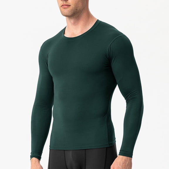 Long Sleeve T Shirts for Men Lightweight Slim-Fit Athletic Workout T-Shirts Mens Stretchy Pullover Crewneck Basic Gym Running Tees Tops