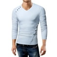 thumbnail image 1 of Long Sleeve T Shirts for Men Pullover V Neck Tshirts Shirt Mens Casual Solid Color Stretchy Slim-Fit Basic Going-Out Loungewear Tees Tops, 1 of 8