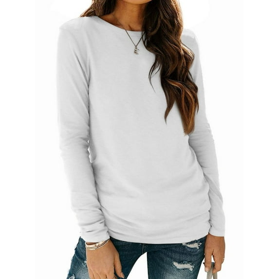 Long Sleeve T Shirts for Women Loose Fit, Crewneck Womens Long Sleeve Tops Casual Trendy Lightweight Basic Tee Tops