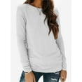 thumbnail image 1 of Long Sleeve T Shirts for Women Loose Fit, Crewneck Womens Long Sleeve Tops Casual Trendy Lightweight Basic Tee Tops, 1 of 6