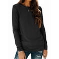 thumbnail image 1 of Long Sleeve T Shirts for Women Loose Fit, Crewneck Womens Long Sleeve Tops Casual Trendy Lightweight Basic Tee Tops, 1 of 6