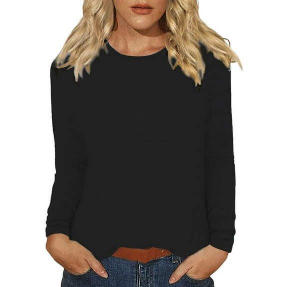 Long Sleeve T Shirts for Women Loose Fit, Crewneck Womens Long Sleeve Tops Casual Trendy Lightweight Basic Tee Tops