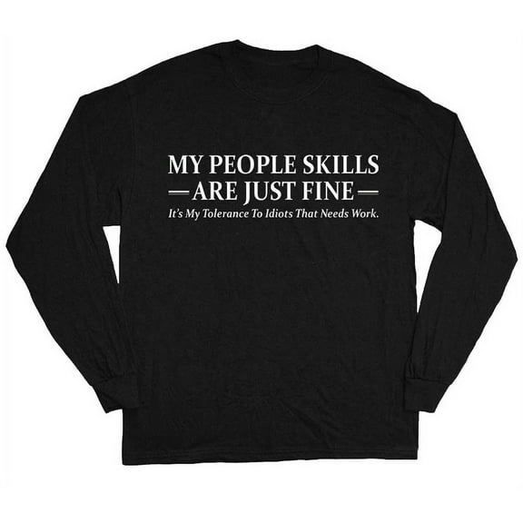 Long Sleeve T-shirts Mens Graphic Tees People Skills