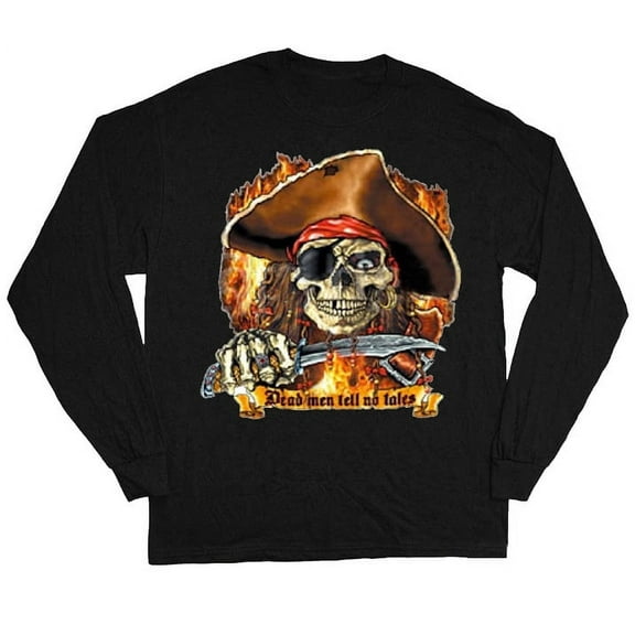 Long Sleeve T-shirts Mens Graphic Tees Pirate