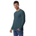 thumbnail image 1 of Long Sleeve Tee (Unisex) (Heather Deep Teal, XS), 1 of 2