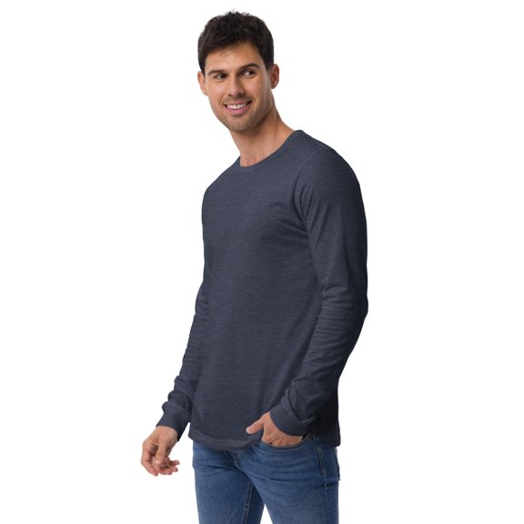 Long Sleeve Tee (Unisex) (Heather Navy, XS)