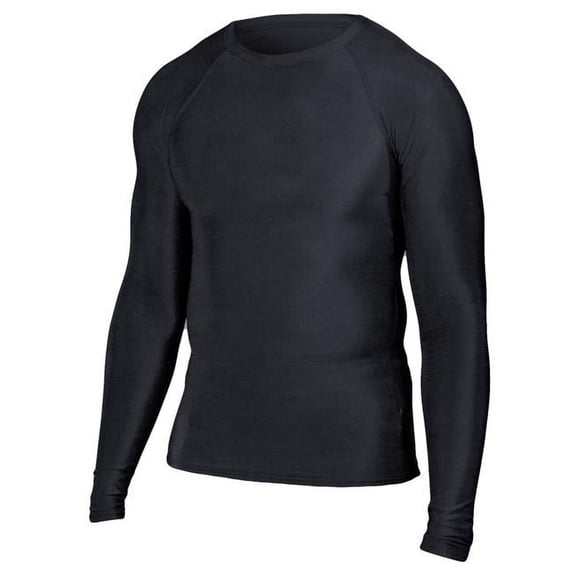 Long Sleeve Tight Tee Shirt for Men, Black - Medium