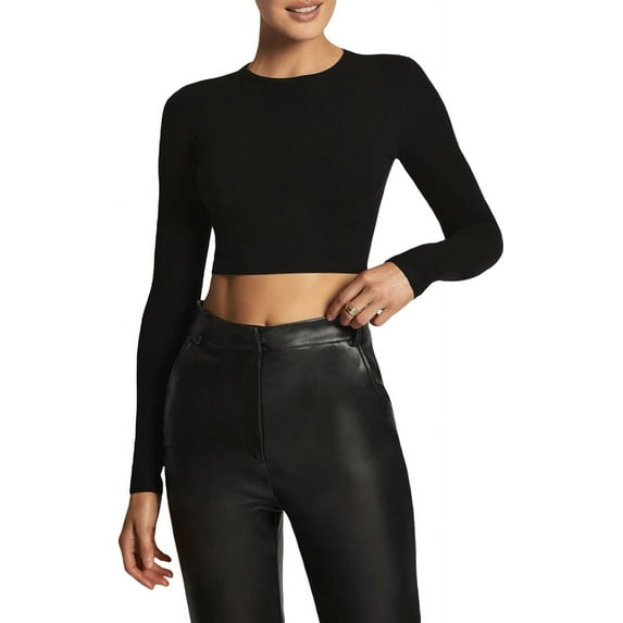 Long Sleeve Top for Women Fairy Grunge T-Shirt Fashion Solid Slim Fit Blouse Tops Round Neck Streetwear