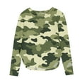 thumbnail image 1 of Long Sleeve Tops for Children Boy Girl Summer Fall Crewneck Print Slim Tunic Going Out Camo with Slit Camouflage Top T Shirt Blouse Kid 2025 Clothes Trendy, 1 of 6