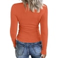 thumbnail image 1 of Long Sleeve Tops For Women Casual Scoop Neck Ribbed Knit T-Shirt Slim Fitted Basic Tee Shirts 2026 Fall Trendy Clothes, 1 of 5