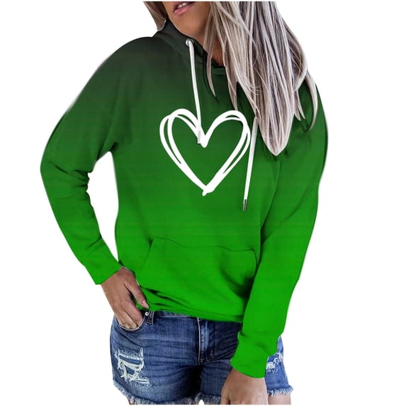 Long Sleeve Tops For Women Fall Womens Plus Size Clearance $5 Shirts Fashion Casual Long Sleeve Hooded Sweatshirts