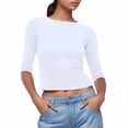 thumbnail image 1 of Long Sleeve Tops For Women,Elegant Classy Tops Old Money Outfits Women,Date Night Tops,Fall Womens Clothes,Yoga Tops,Fitted Tight Thin Long Sleeve Shirts,Work Blouse,Going Out Tops For Women, 1 of 4