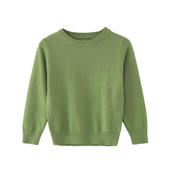 Long Sleeve Tops for Boys Girls Mock Neck Base Pullover Sweater Solid Color Soft Warm Thermal Fall Winter Clothes (3 Years, Pink)