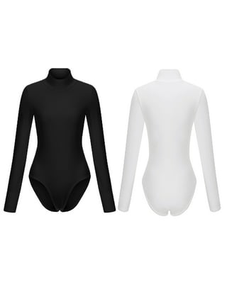 Solid Mock Neck Long Sleeve Bodysuit | Women's Tops | MILK MONEY