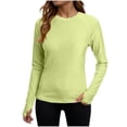 thumbnail image 1 of Long Sleeve Uv Protection Shirts Women UPF 50+ Sun Protection Shirts Workout Hiking Tops Workout Rash Guard for Active Wear, 1 of 6
