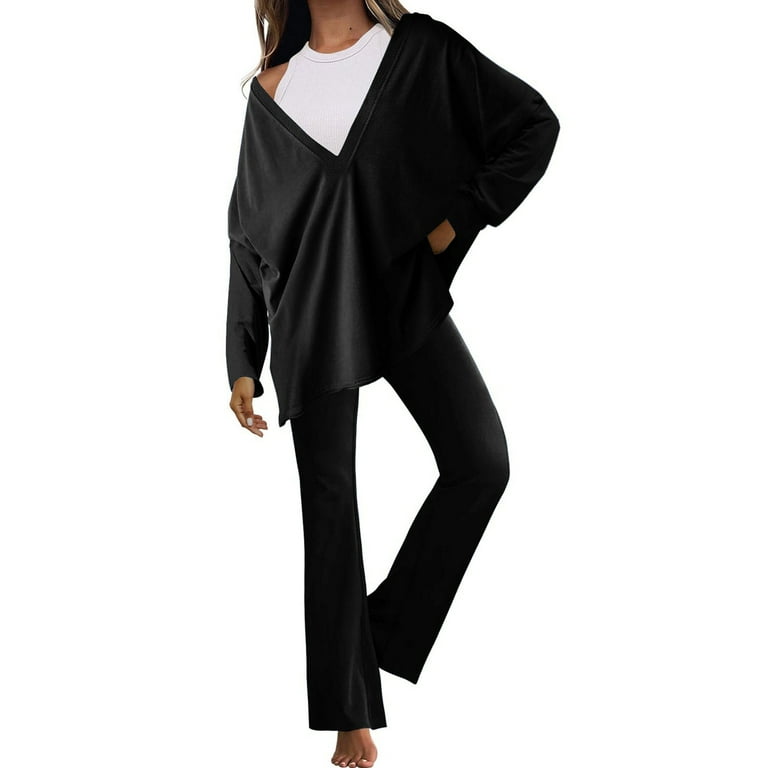 Casual Solid Pocket V Neck Long Sleeve Two Pieces Casual Solid Pocket V Neck Long Sleeve Two Pieces