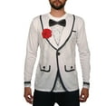 thumbnail image 1 of Long Sleeve: White Tux Costume Tee Apparel Long Sleeves - Sublimation, 1 of 2