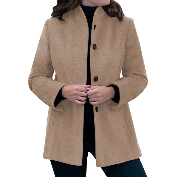 Long Sleeve Women Solid Color Hooded Top Lightweight Jacket Coat for Winter and Fall, Ideal for Casual Daily Use and Outdoor Wear,Khaki,L