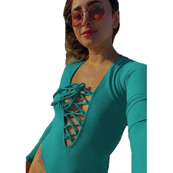 Long Sleeve Women's Swimsuit | trendy bathing suit | one piece swimsuit | surf swimsuit | bodysuit