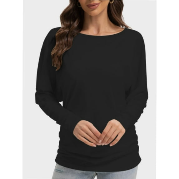 Long Sleeve Workout Shirts for Women Loose Fit Athletic Yoga Shirt Casual Fall Tops