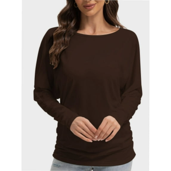 Long Sleeve Workout Shirts for Women Loose Fit Athletic Yoga Shirt Casual Fall Tops