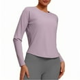 thumbnail image 1 of Long Sleeve Workout Tops for Women UV Sun Protection Quick Dry Golf Running Hiking Rash Shirts Athletic T-Shirts, 1 of 6