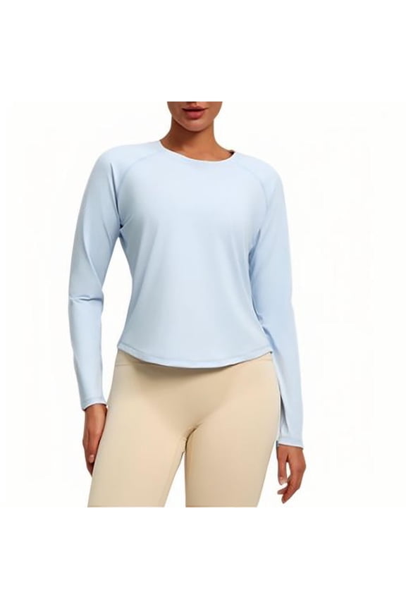 Long Sleeve Workout Tops for Women UV Sun Protection Quick Dry Golf Running Hiking Rash Shirts Athletic T-Shirts